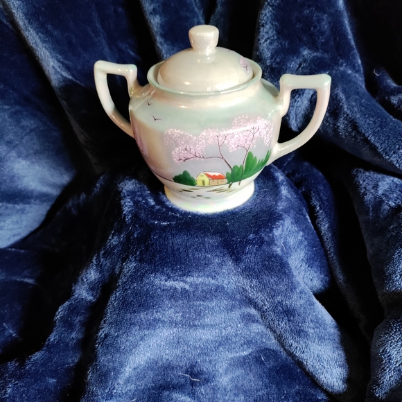 Antique lusterware tea set service for 4 - Picture 12 of 12